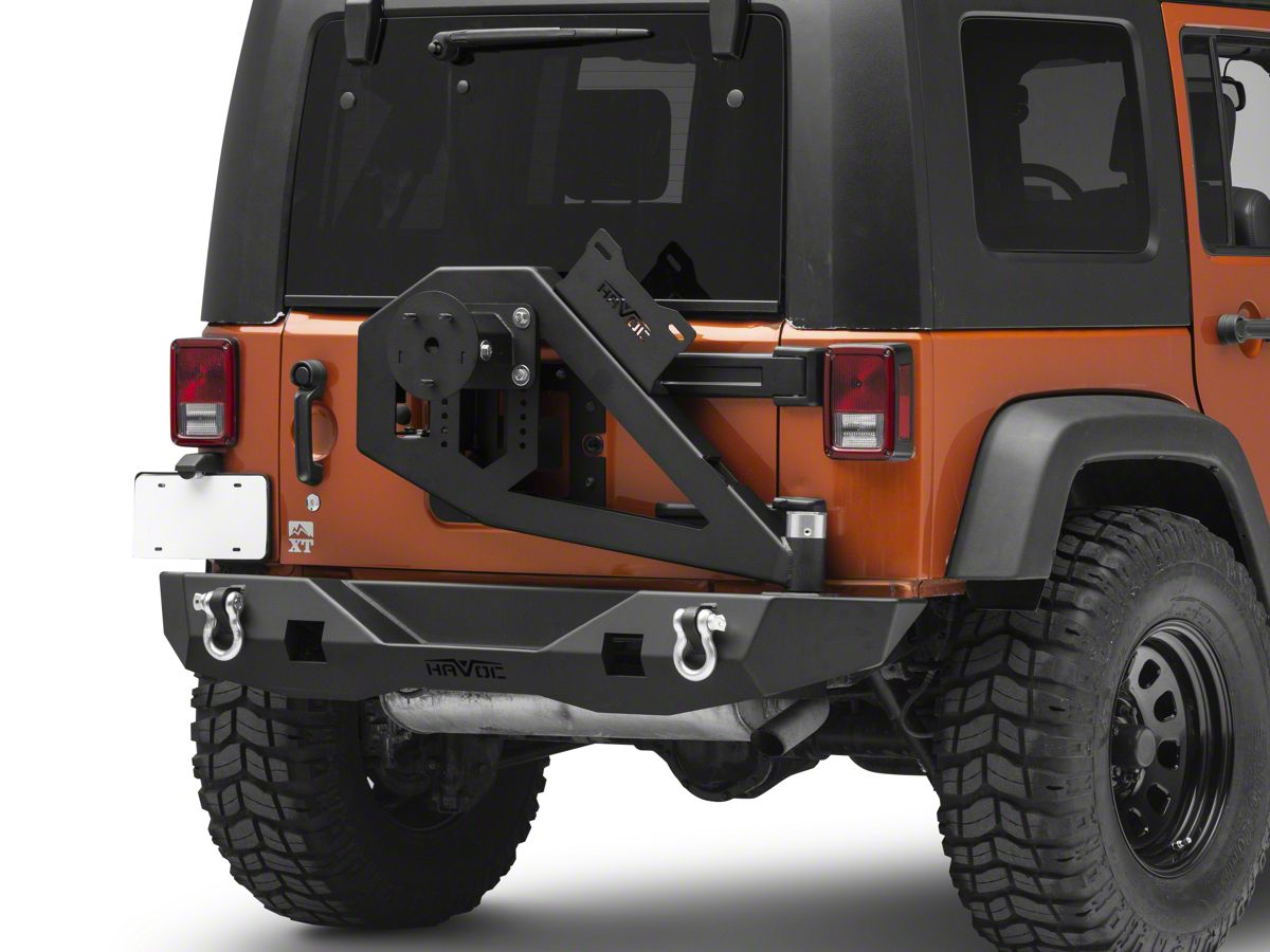 Havoc Offroad Jeep Wrangler GEN 2 Aftershock Rear Bumper with Tire Carrier  HPG-43-20202 (07-18 Jeep Wrangler JK) - Free Shipping