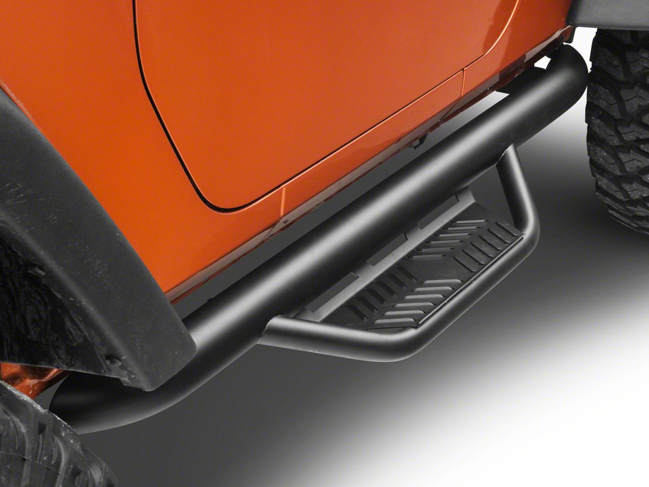 Havoc Offroad Jeep Wrangler HS2 Hoop Side Step Bars; Textured Black HPG