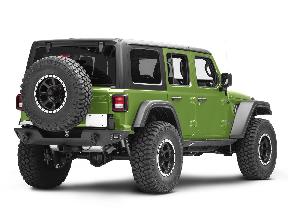 Deegan 38 Jeep Wrangler Rear Bumper with Tire Carrier J130570 (18-23 Jeep  Wrangler JL) - Free Shipping