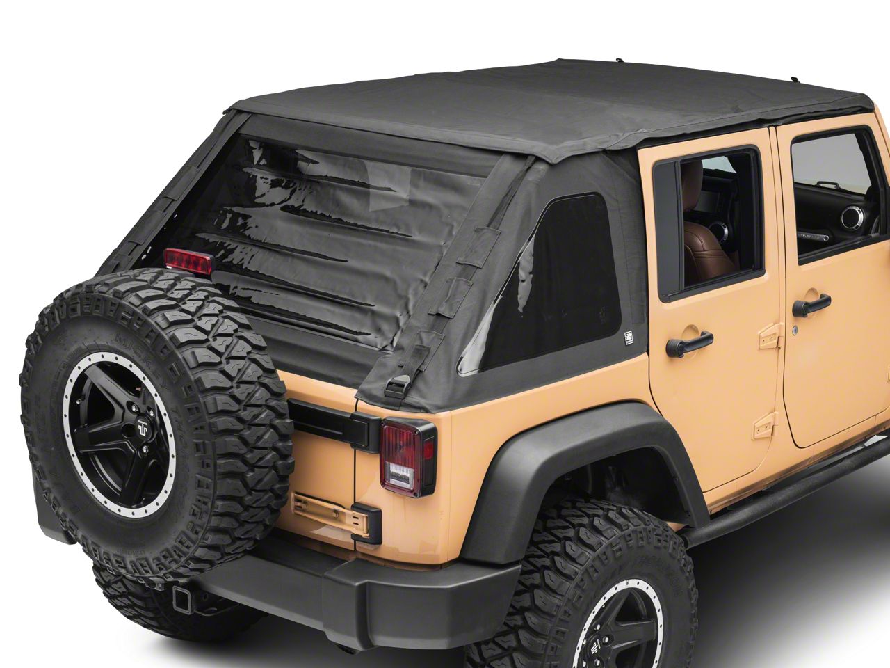 Suntop Jeep Wrangler Fastback Top - Black Diamond J130573 (07-18 Jeep ...