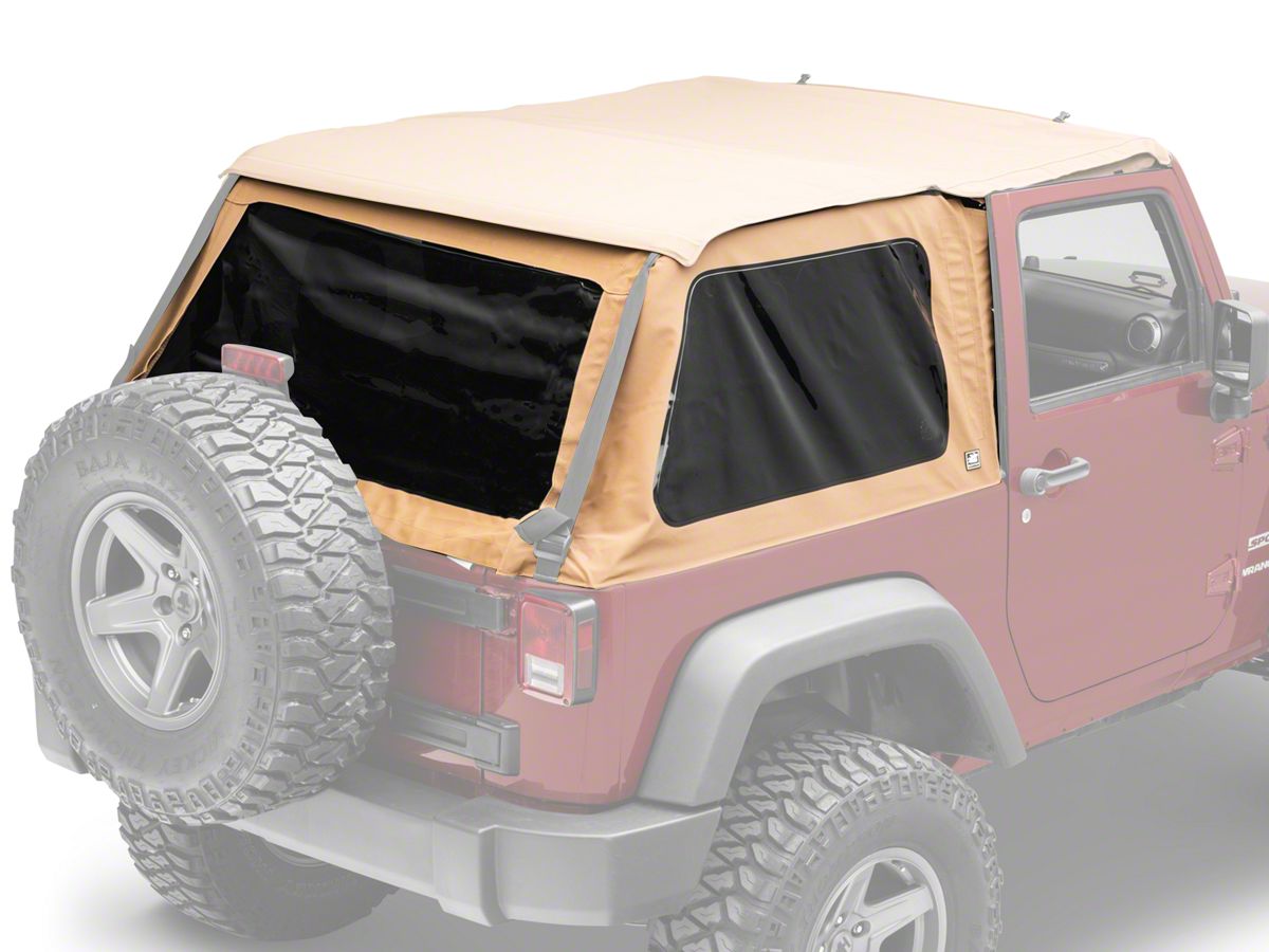 Suntop Jeep Wrangler Fastback Top U2 Windows; Deep Sand J130574 (07-18 Jeep  Wrangler JK 2-Door) - Free Shipping