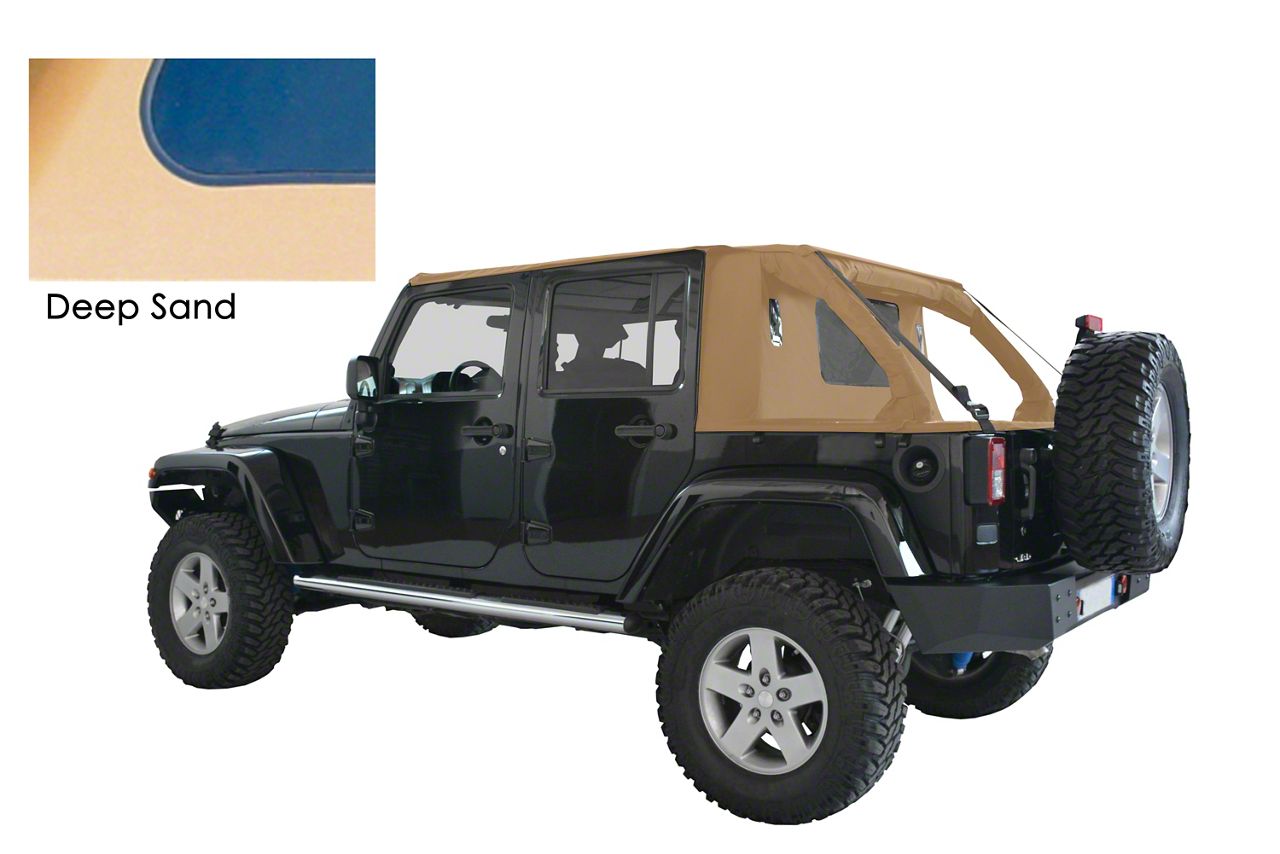 Suntop Jeep Wrangler Cargo Top Deep Sand J130581 07 18 Jeep Wrangler Jk 4 Door