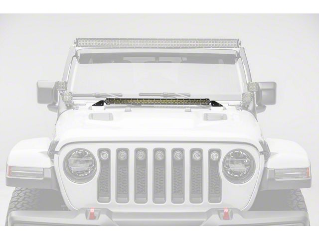 ZRoadz 30-Inch LED Light Bar with Hood Cowl Mounting Brackets (18-24 Jeep Wrangler JL, Excluding 4xe)