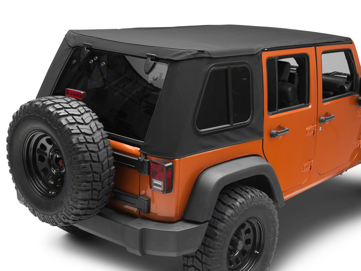 Bestop Jeep Wrangler Trektop Pro Hybrid Soft Top; Black Twill 54863-17  (07-18 Jeep Wrangler JK 4-Door) - Free Shipping
