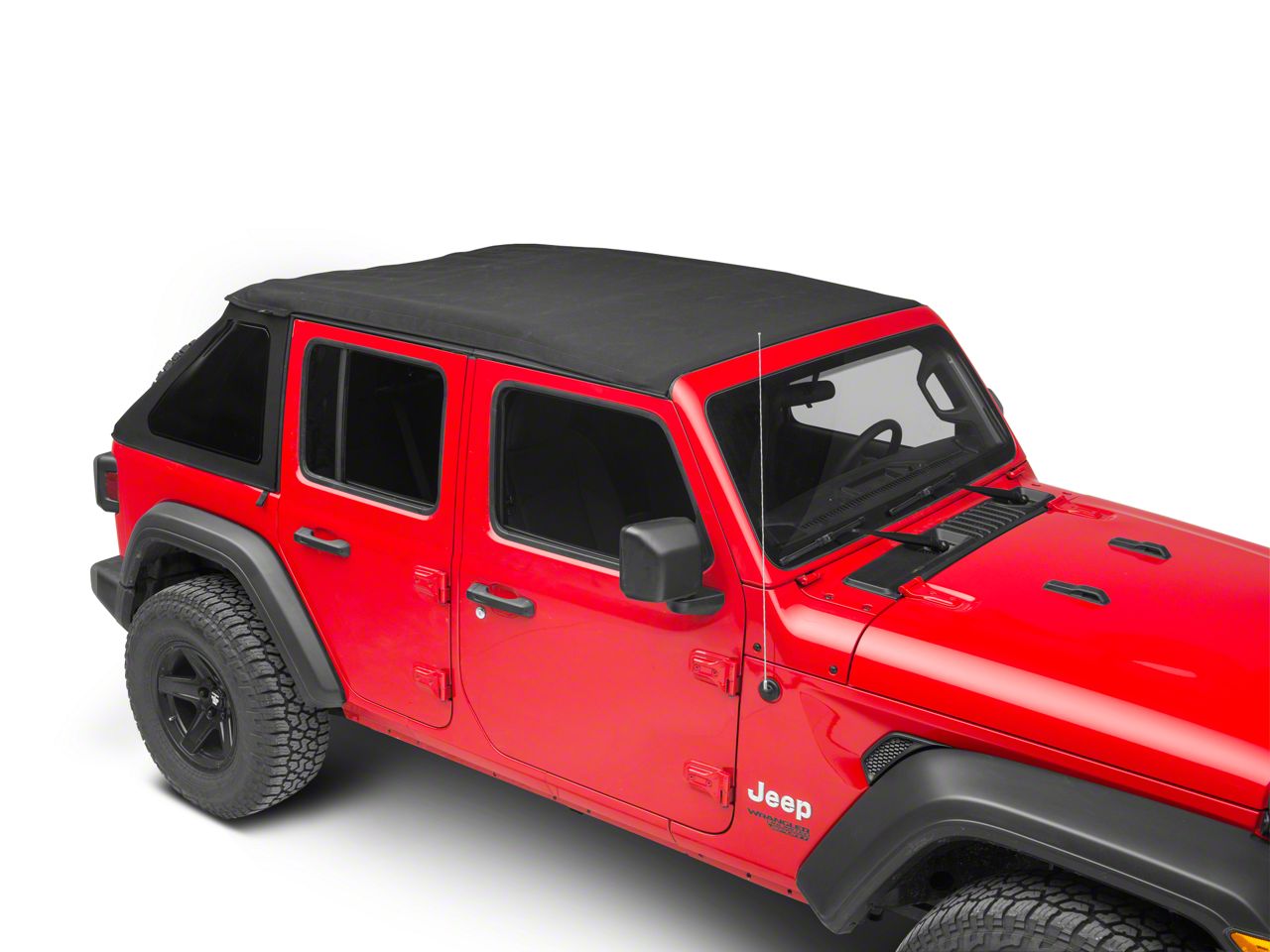 Bestop Jeep Wrangler Trektop NX Soft Top; Black Twill 56863-17 (18