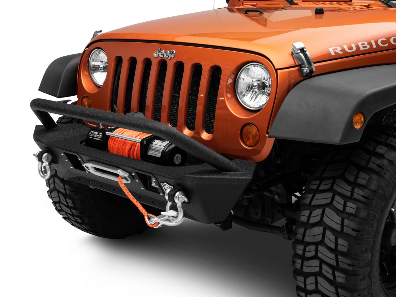 Deegan 38 Jeep Wrangler Stubby Front Bumper with KC HiLiTES LED Fog ...