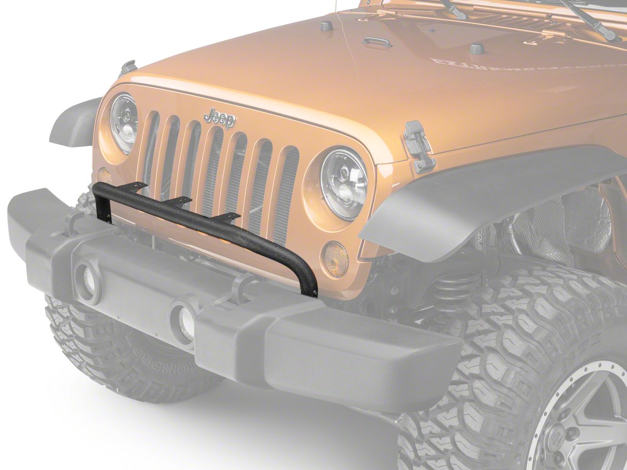 Rugged Ridge Bumper Mounted Light Bar; Textured Black (07-18 Jeep Wrangler  JK)