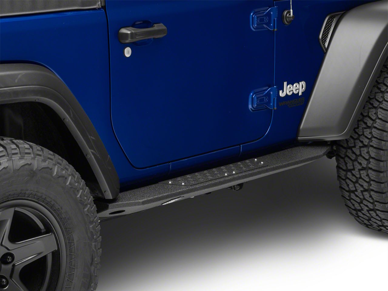 Deegan 38 Rock Sliders w/ LED Rock Lights (18-19 Jeep Wrangler JL 2 ...