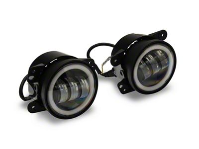 Raxiom Axial Series Halo LED Fog Lights; Amber (07-23 Jeep Wrangler JK & JL)