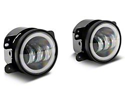 Raxiom Axial Series Halo LED Fog Lights; White (07-26 Jeep Wrangler JK & JL)