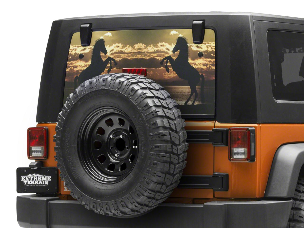 SEC10 Jeep Wrangler Perforated Stallion Rear Window Decal ...