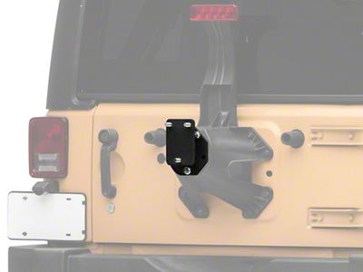 RedRock Spare Tire Relocation Mounting Bracket for Factory Tire Carrier (07-18 Jeep Wrangler JK)