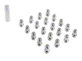 Chrome 6-Spline Lug Nut Kit; 14mm x 1.5; Set of 20 (18-26 Jeep Wrangler JL)