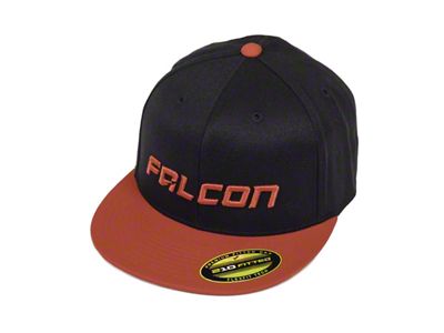 Falcon Shocks Premium FlexFit Flat Visor Hat; Black and Red