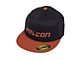 Falcon Shocks Premium FlexFit Flat Visor Hat; Black and Red