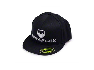 Teraflex Premium FlexFit Flat Visor Hat; Black