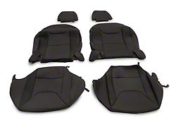 RedRock 4x4 Custom Fit Front Seat Covers; Black (13-18 Jeep Wrangler JK 2-Door)