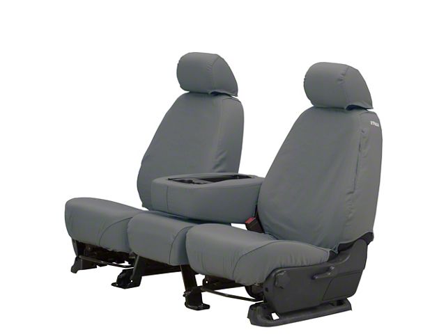 Covercraft Seat Saver Polycotton Custom Front Row Seat Covers; Gray (09-15 Tacoma w/ Standard Bucket Seats)