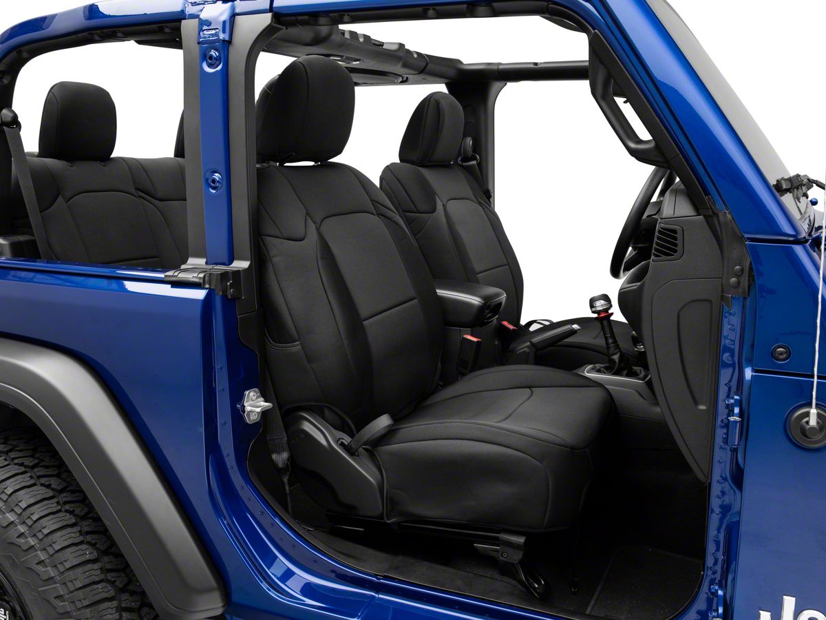 RedRock Jeep Wrangler Custom Fit Front and Rear Seat Covers; Black J131097- JL (18-23 Jeep Wrangler JL 2-Door) - Free Shipping