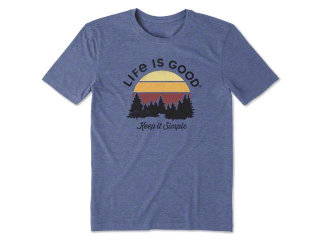 Life is Good Men's Keep It Simple T-Shirt; Vintage Blue