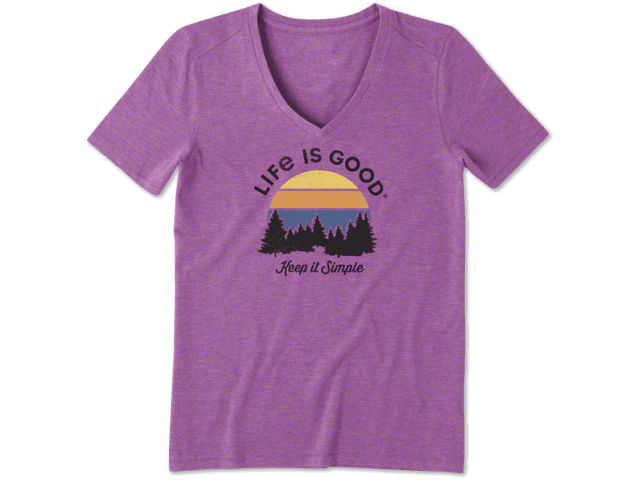 Life is Good Women's Keep It Simple T-Shirt; Happy Grape