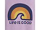 Life is Good Women's Sunset Wave Simply Crew Shirt; Happy Grape
