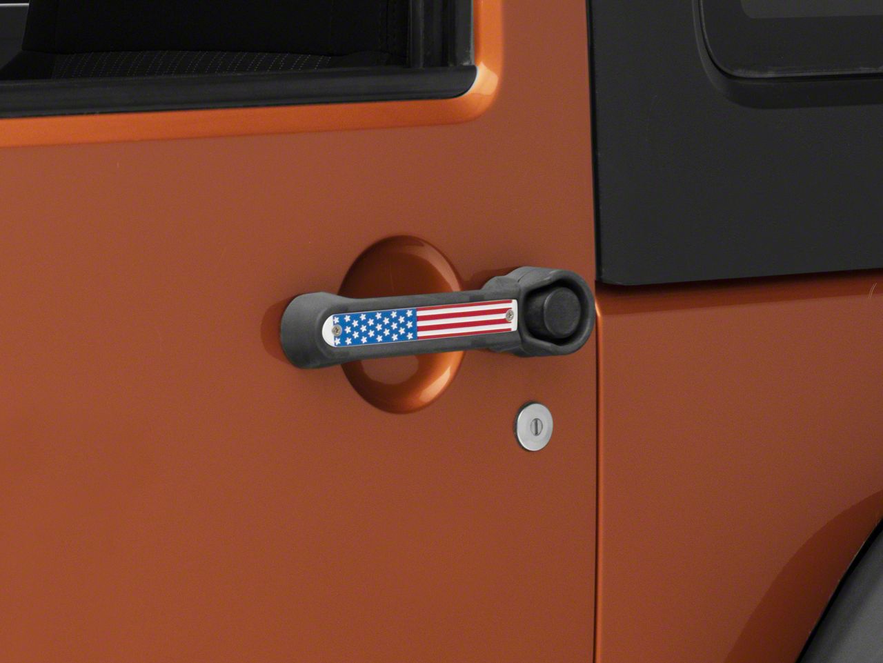 RedRock Jeep Wrangler Old Glory Door Handle Inserts; Red, White and Blue J131158 (0718 Jeep
