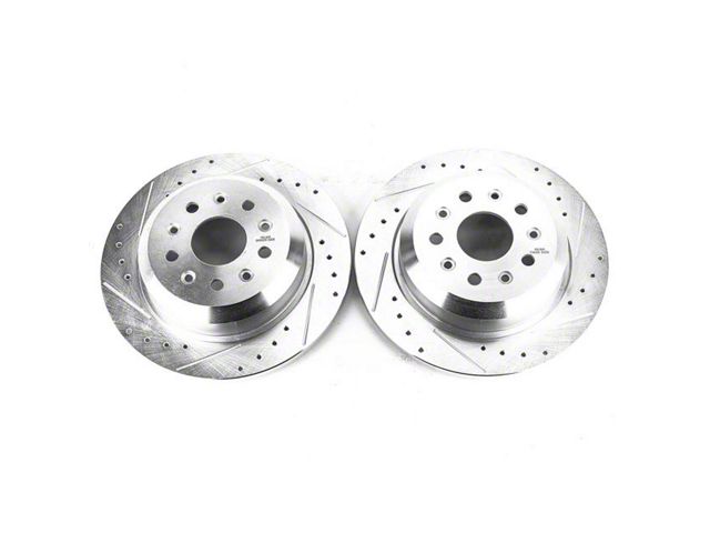 PowerStop Evolution Cross-Drilled and Slotted Rotors; Rear Pair (18-24 Jeep Wrangler JL Rubicon, Sahara, Excluding Rubicon 392; 20-24 Jeep Gladiator JT)