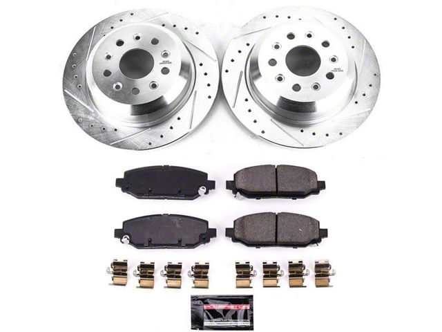 PowerStop Z23 Evolution Sport Brake Rotor and Pad Kit; Rear (20-23 Jeep Gladiator JT Launch Edition, Rubicon)