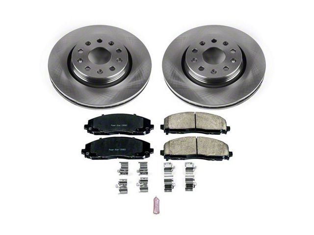 PowerStop OE Replacement Brake Rotor and Pad Kit; Front (18-24 Jeep Wrangler JL Rubicon, Sahara, Excluding 4xe & Rubicon 392)