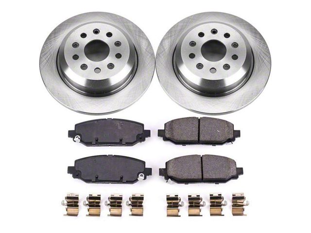 PowerStop OE Replacement Brake Rotor and Pad Kit; Rear (20-23 Jeep Gladiator JT Launch Edition, Rubicon)