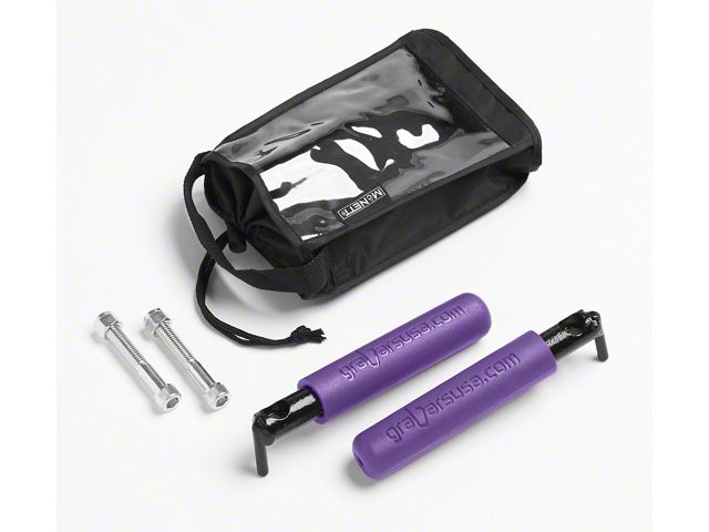 GraBars BootBars Foot Pegs with Purple Grips (20-24 Jeep Gladiator JT)