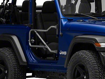 Steinjager Jeep Wrangler Front Trail Tube Doors Bare Metal J 18 21 Jeep Wrangler Jl