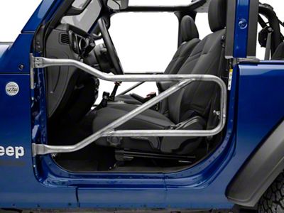 Steinjager Front Trail Tube Doors; Bare Metal (20-23 Jeep Gladiator JT)