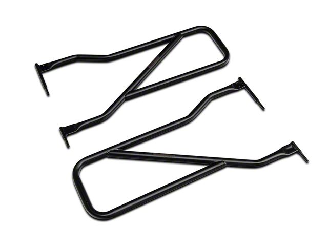 Steinjager Front Trail Tube Doors; Black (20-24 Jeep Gladiator JT)