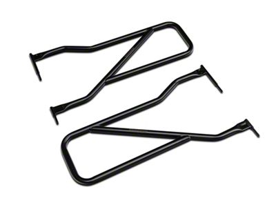 Steinjager Front Trail Tube Doors; Black (20-23 Jeep Gladiator JT)