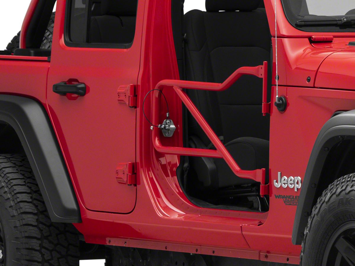 Steinjager Jeep Wrangler Front Trail Tube Doors; Red Baron J0048308 (18-23 Jeep  Wrangler JL) - Free Shipping