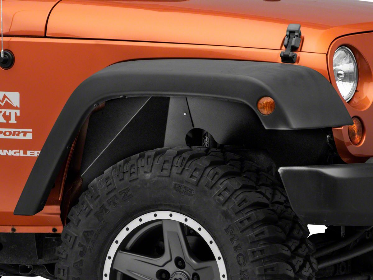 Rugged Ridge Jeep Wrangler Aluminum Inner Fender Liners - Black   (07-18 Jeep Wrangler JK)