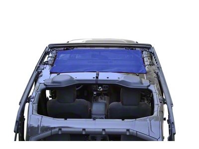 Steinjager Teddy Top Front Seat Solar Screen Cover; Blue (18-24 Jeep Wrangler JL)