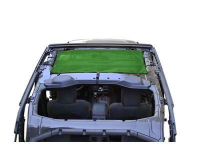 Steinjager Teddy Top Front Seat Solar Screen Cover; Green (18-24 Jeep Wrangler JL)