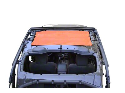 Steinjager Teddy Top Front Seat Solar Screen Cover; Orange (18-24 Jeep Wrangler JL)