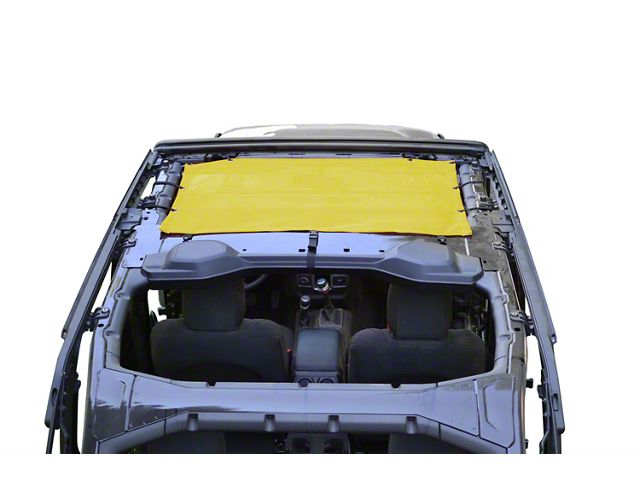 Steinjager Teddy Top Front Seat Solar Screen Cover; Yellow (18-24 Jeep Wrangler JL)