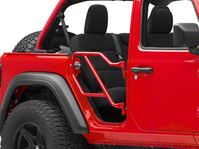 Steinjager Rear Trail Tube Doors; Red Baron (18-24 Jeep Wrangler JL 4-Door)