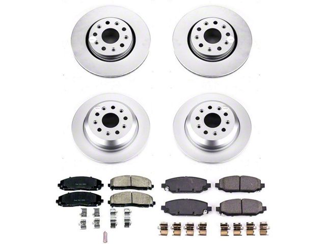 PowerStop Z17 Evolution Plus Brake Rotor and Pad Kit; Front and Rear (18-24 Jeep Wrangler JL Rubicon, Sahara, Excluding 4xe & Rubicon 392)
