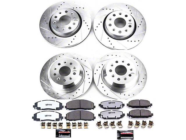 PowerStop Z36 Extreme Truck and Tow Brake Rotor and Pad Kit; Front and Rear (20-22 Jeep Gladiator JT Launch Edition, Rubicon)