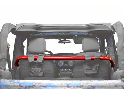 Steinjager Front Seat Harness Bar; Red Baron (07-18 Jeep Wrangler JK 2-Door)