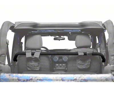 Steinjager Front Seat Harness Bar; Texturized Black (07-18 Jeep Wrangler JK 2-Door)