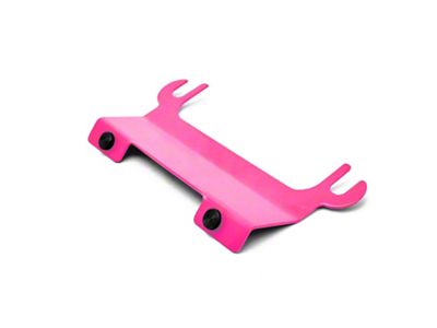 Steinjager License Plate Relocation Kit for Steinjager Tubular Bumper with Hawse Fairlead; Hot Pink (07-18 Jeep Wrangler JK)