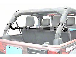 Steinjager Rear Seat Harness Bar; Black (07-18 Jeep Wrangler JK 4-Door)