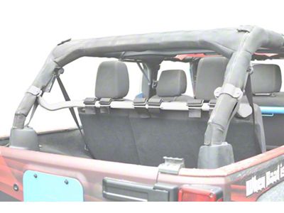 Steinjager Rear Seat Harness Bar; Cloud White (07-18 Jeep Wrangler JK 4-Door)